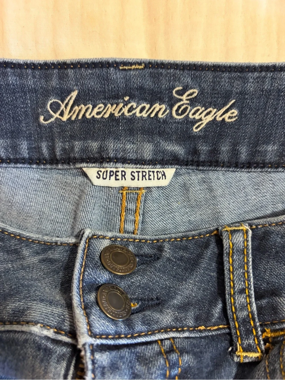 American Eagle Outfitters “Artist” Distressed Blue Denim Cutoff Shorts